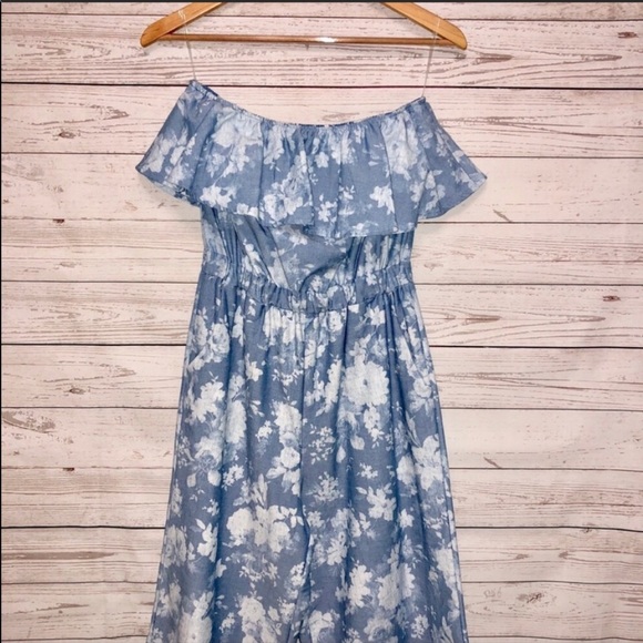 Sadie & Sage Blue Floral Jumpsuit - Picture 4 of 6